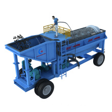 high efficient movable small rotary portable gold sand gravel trommel screen in diamond mine plant